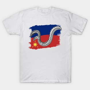 Philippine Flag Tribal line Art / Baybayin Letter A T-Shirt